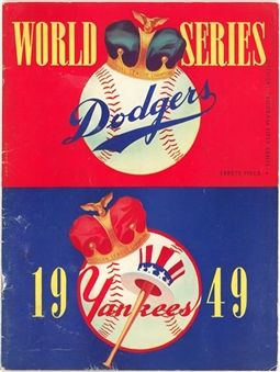1949 Dodgers vs Yankees World Series Program & Scorecard
